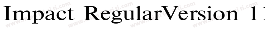 Impact RegularVersion 110字体转换